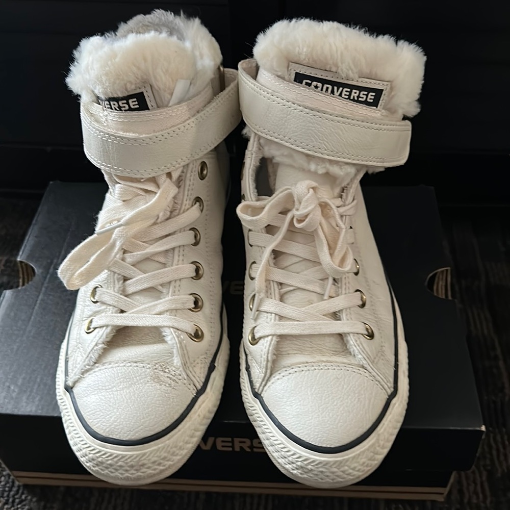 Converse Faux Fur Lined High Top Sneakers